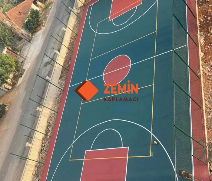 Basketbol sahası akrilik saha boyası kaplaması görsel 2